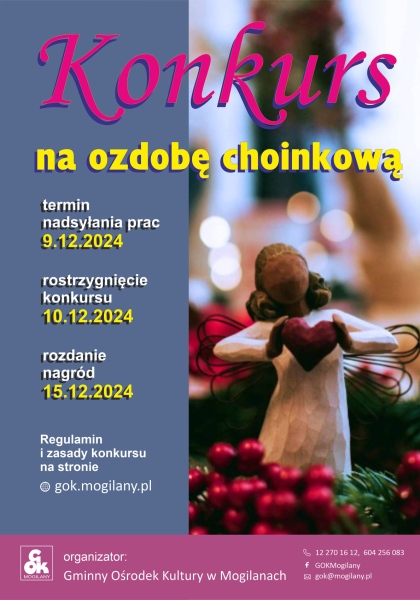 Konkurs na ozdobę choinkową