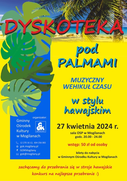 Muzyczny wehikuł czasu - dyskoteka pod palmami