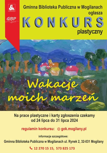Konkurs plastyczny - ,,Wakacje moich marzeń''