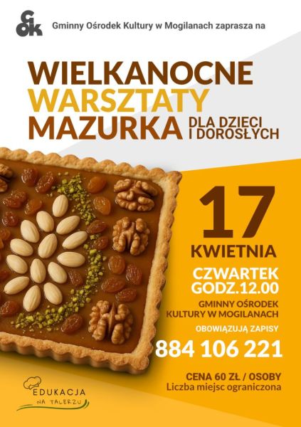 Zaproszenie na Wielkanocne Warsztaty Mazurka