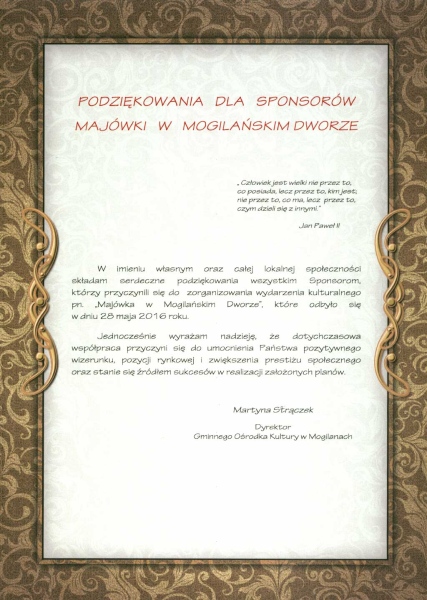 Podziękowania