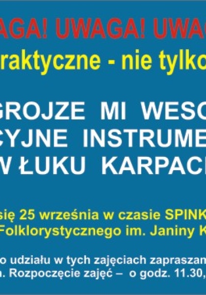 warsztaty praktyczne - nie tylko muzyczne