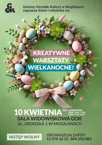 Zapraszamy na kreatywne warsztaty wielkanocne.